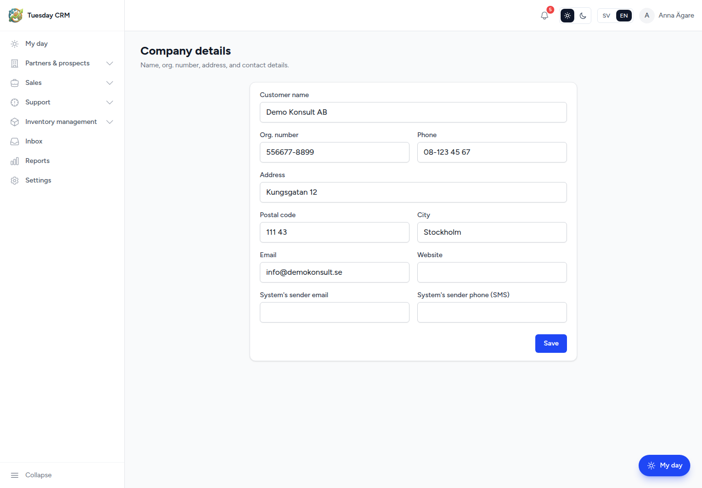 Company details