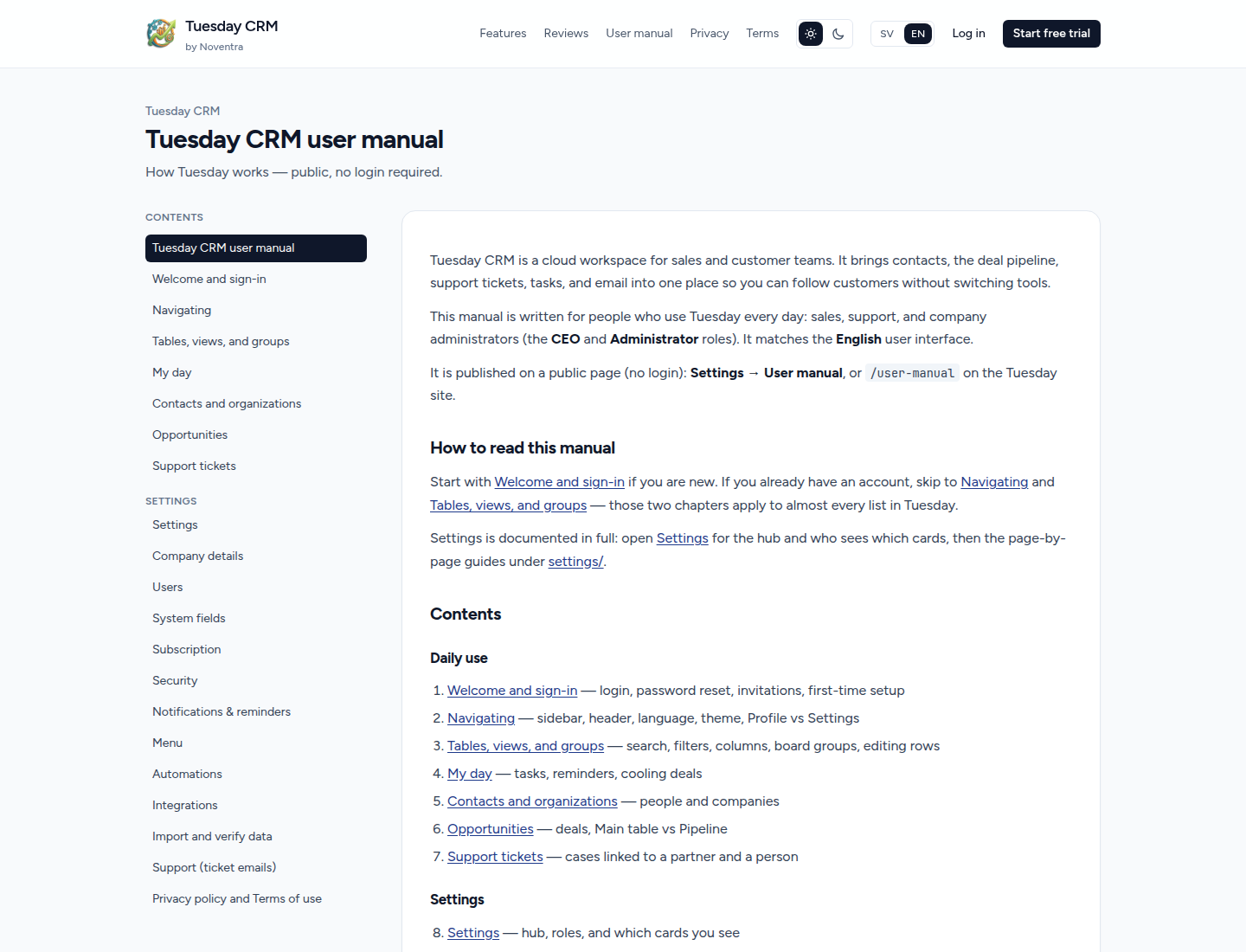 Public user manual